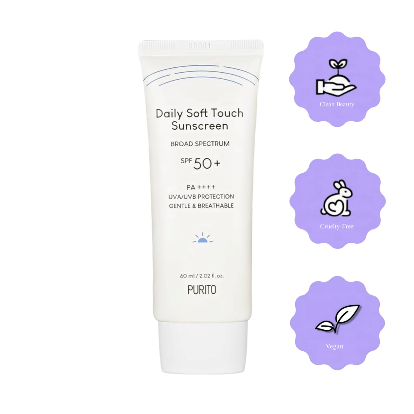 Purito Daily Soft Touch Sunscreen SPF 50+ PA ++++ 60ml