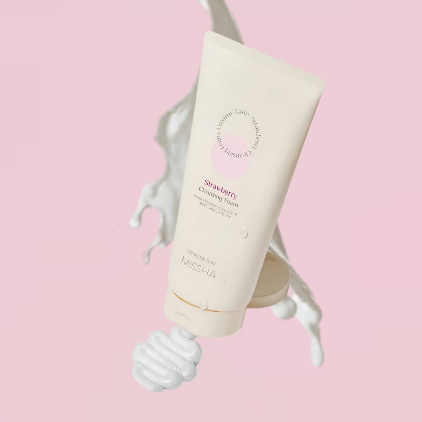 Missha Creamy Latte Cleansing Foam Strawberry 172ml