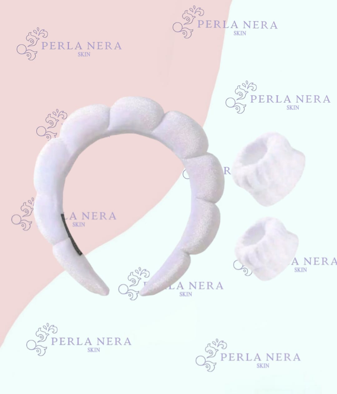 Cerchietto Skincare Cloud con Polsini