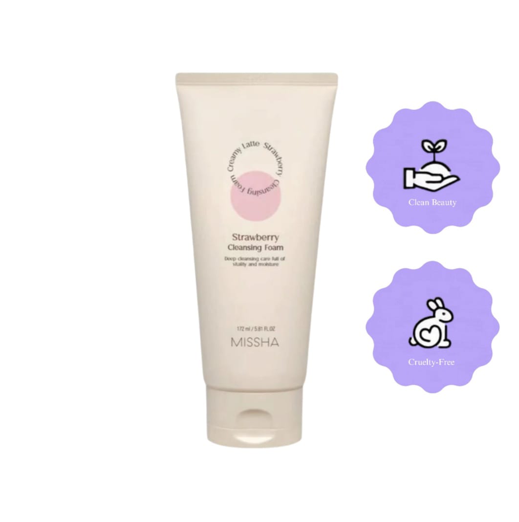 Missha Creamy Latte Cleansing Foam Strawberry 172ml