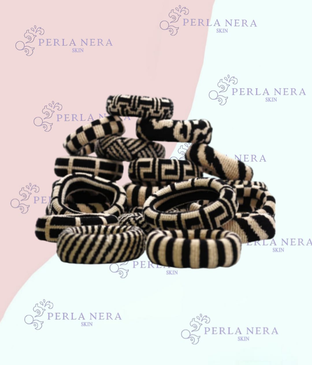 Elastici Fantasia Beige-Nera