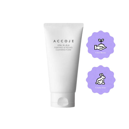 Accoje Vital in Jeju Purifying & Peeling Cleansing Foam 150ml
