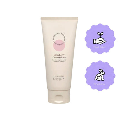Missha Creamy Latte Cleansing Foam Strawberry 172ml